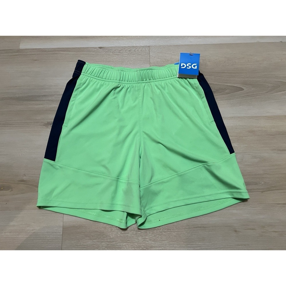 DSG Boys' All Sport Short Size XL Hyper Lime University Navy Youth Kids NWT